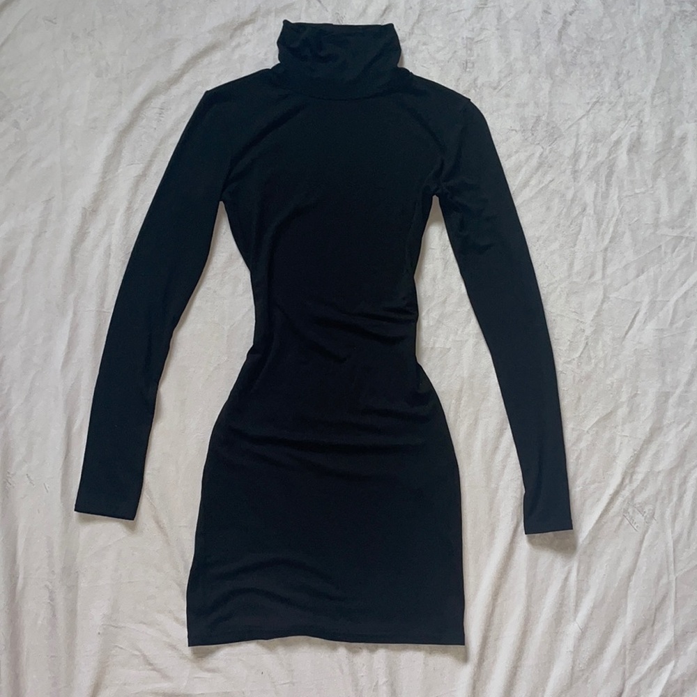 Missguided Black turtleneck mini dress size 2